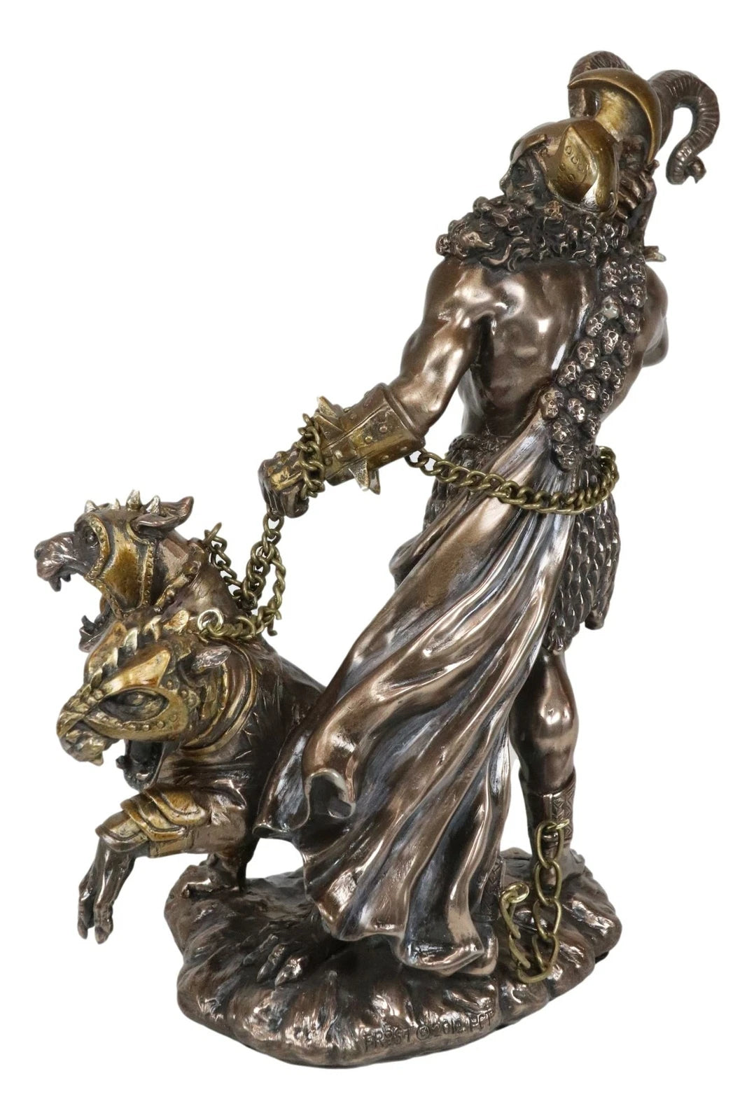 Figura del perro guardián Cerbero con correa, dios olímpico del inframundo, Hades-2