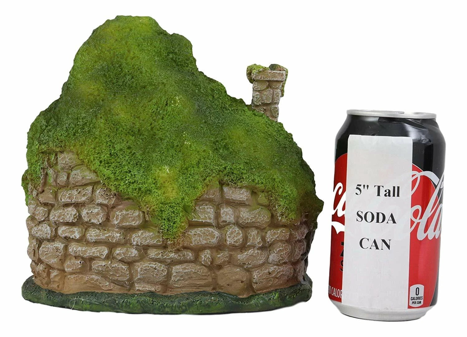 LED Light Up Enchanted Fairy Garden Stone Cottage House W/ Moving Door-4