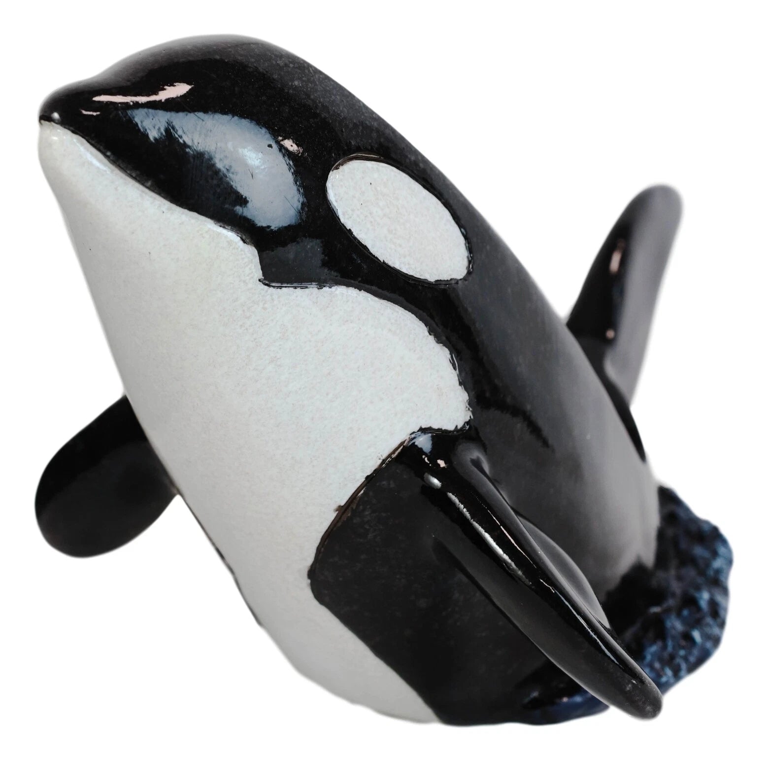 Nautical Ocean Marine Breaching Orca Killer Whale Wine Bottle Holder Statue-3