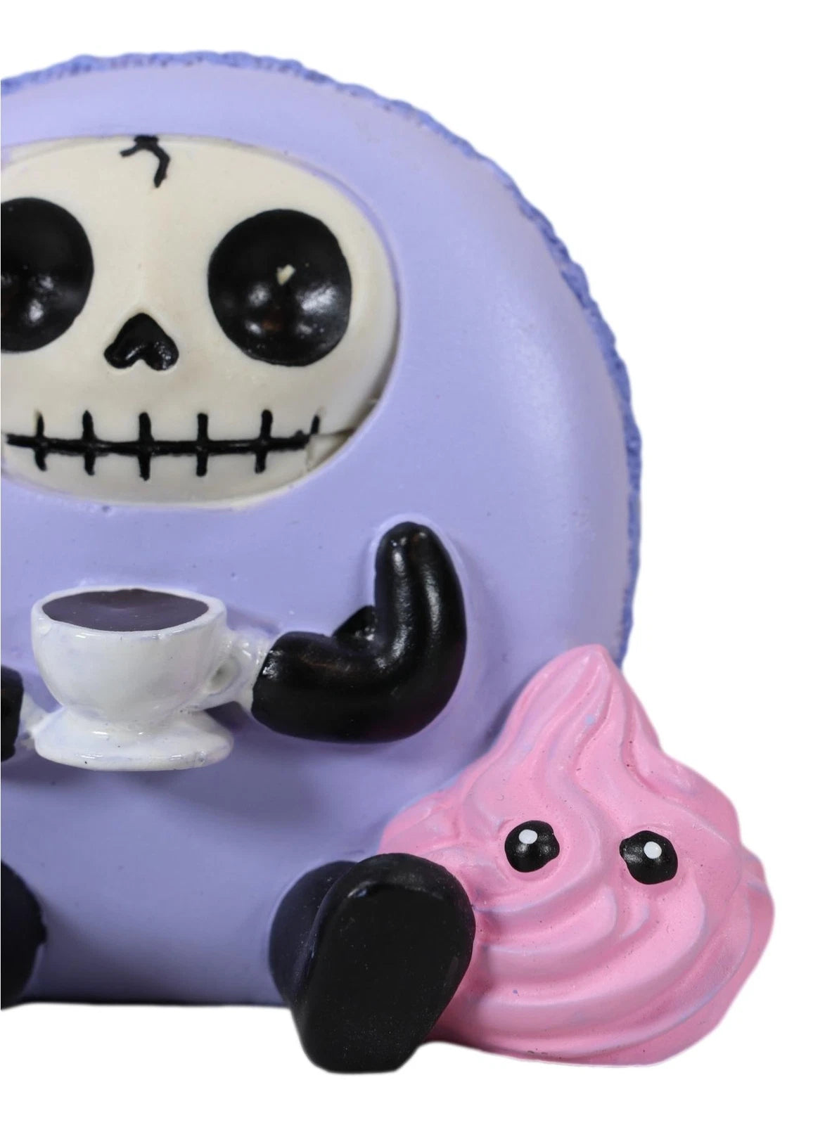 Furrybones Ronny The Lavender Purple Macaron With Coffee Cup Furry Bone Figurine-3