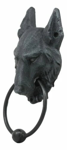 Full Moon Gothic Chained Wolf Gargoyle Door Knocker 8.25"Tall-4