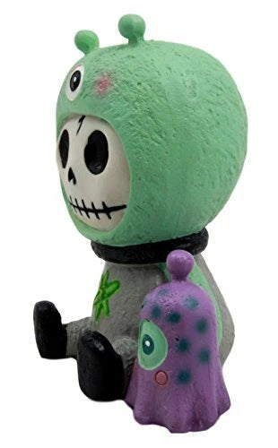 Furry Bones ET Zog Alien Skeleton Monster Collectible Figurine 3.25"H-3