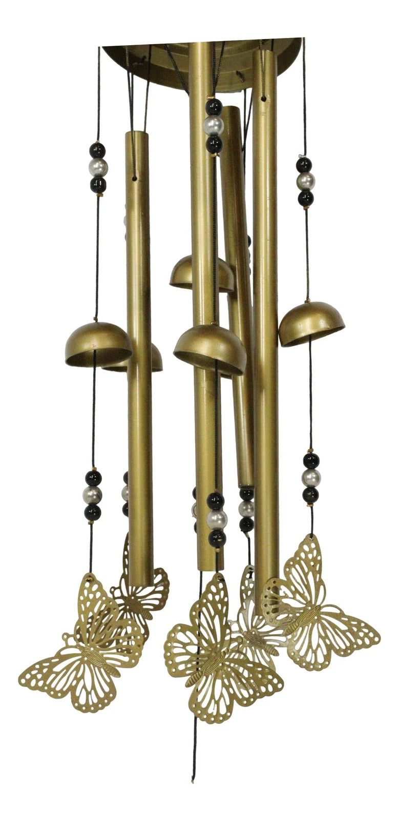 Beautiful Cottage Garden Carved Butterfly Canopy Metal Wind Chime Hanging Mobile-3