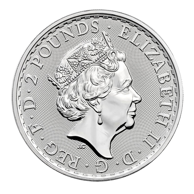 2021 Great Britain £2 Silver Britannia 1oz .999 BU Brilliant Uncirculated-2