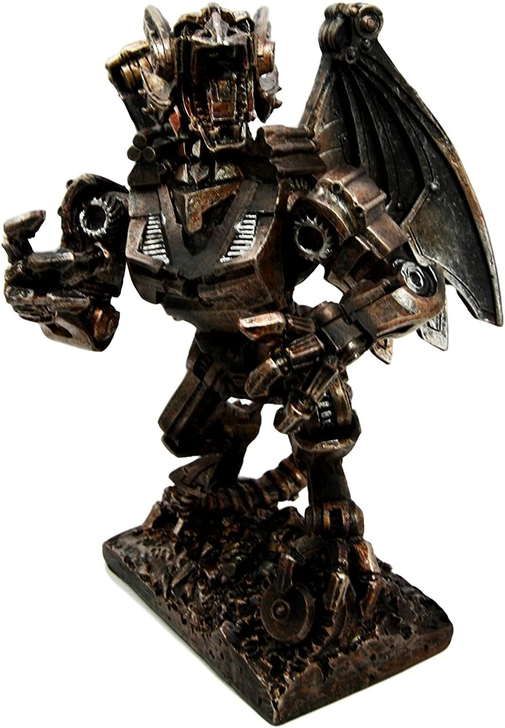 Steampunk Gearwork Mechanical Robotic Cyborg Winged Dragon Figurine Statue-3