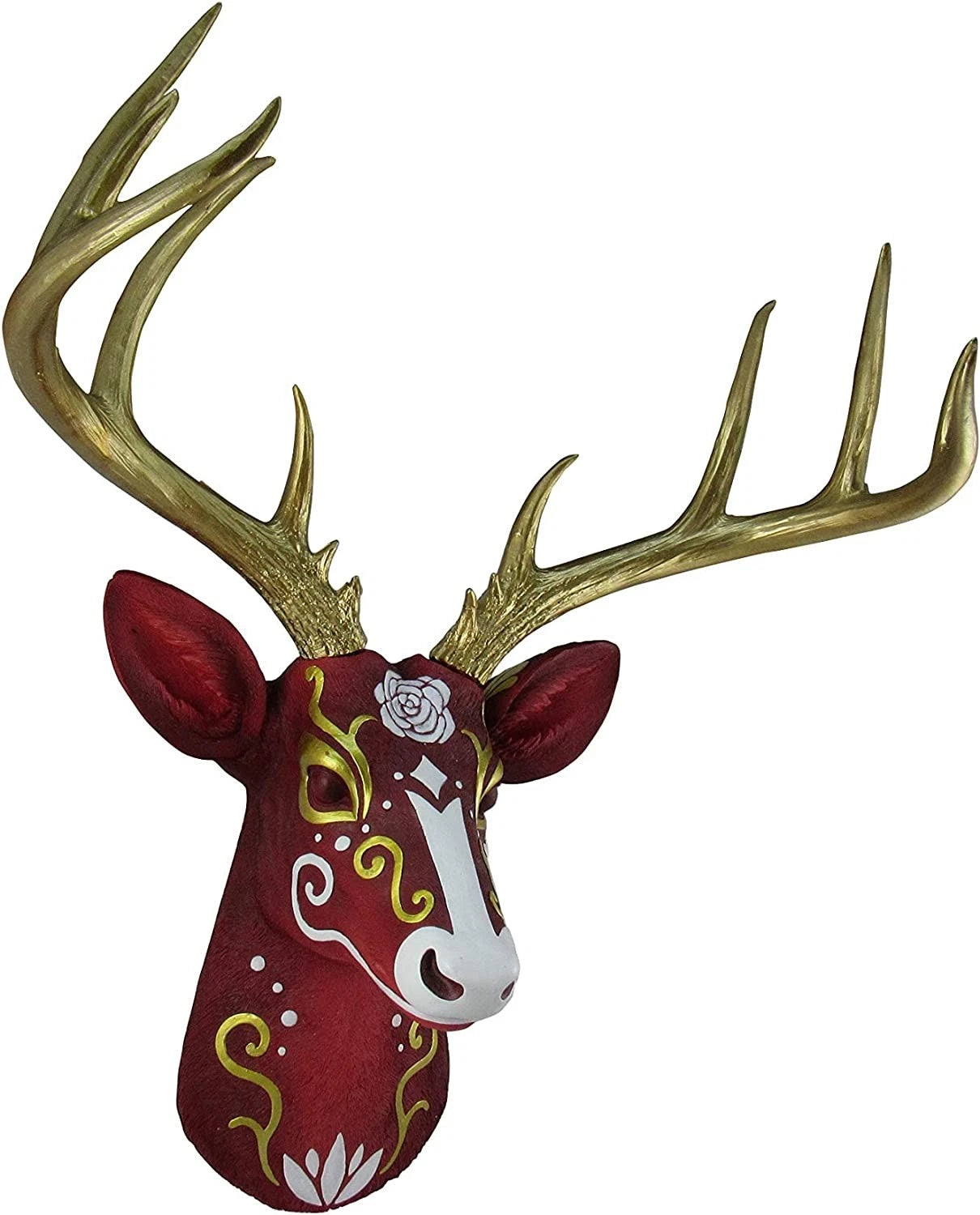 Deer Head Faux Taxidermy Wall Sculpture Rustic Cabin Wall Home Decor 19.5"-2