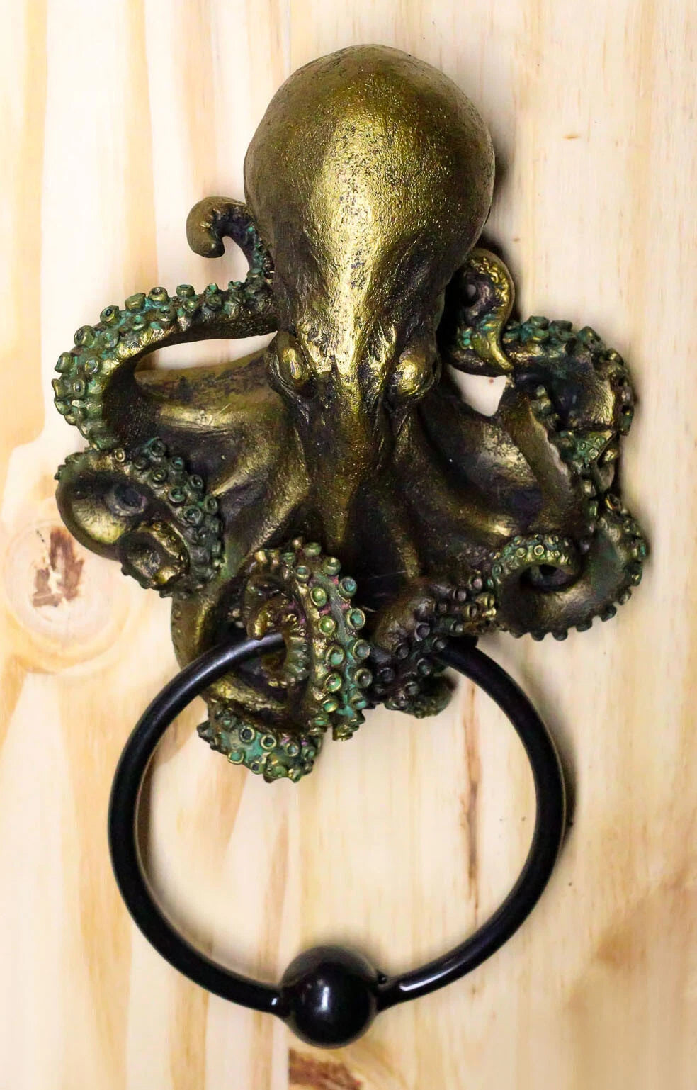 Deep Ocean Creature Octopus Door Knocker 8.5"Tall Kraken Monster Cthulhu-1