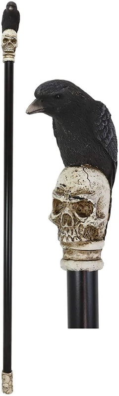 Dark Raven Crow On Skull Walking Cane Ghosts Of Silent Hill Resin Fiber Glass-3