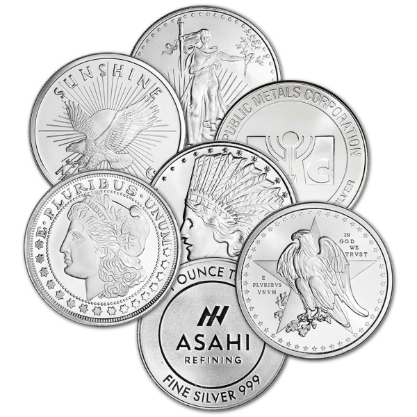 1-oz Silver Rounds New Condition (Our Choice Brand & Design)-1