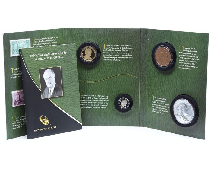 2014 Coin and Chronicles Set Franklin D. Roosevelt in Original Government Packaging
