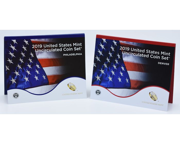 2019 United States Mint Uncirculated Coin Set Philadelphia and Denver in OGP