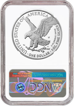 Moneda American Silver Eagle PF-70 (NGC) de 1 oz de prueba del año 2025-W-2
