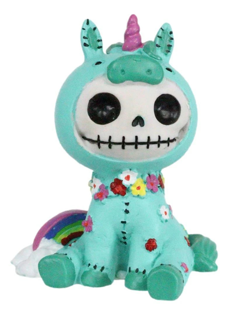 Small Furrybones Unie The Sky Castle Rainbow Unicorn Skeleton Figurine-4