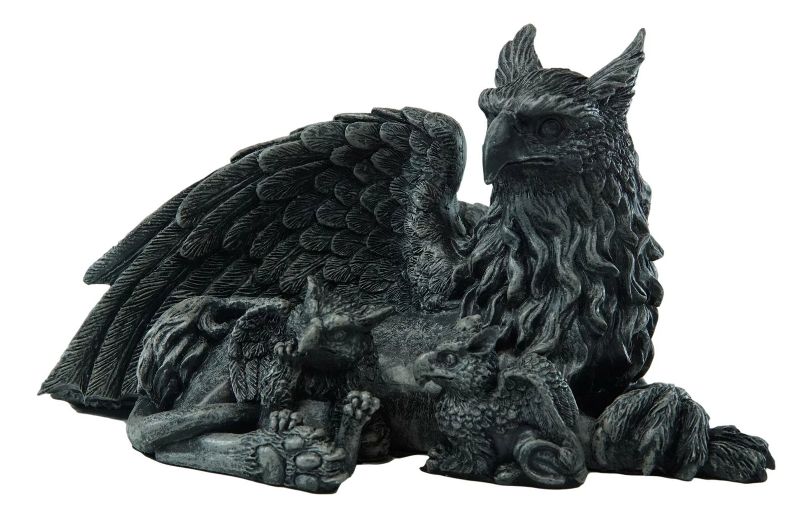 Gargoyle Figurine Griffon Family Mother & Baby Hatchlings Statue-2