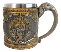 Hindu God Of Success Lord Ganesha Ganapati Coffee Mug With Elephant Trunk Handle-3