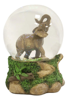 Safari Grasslands Savanna African Bush Elephant Glitter Water Globe Figurine-6