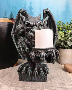Squatting Gothic Gargoyle Candle Holder Guardian Servant Tea Light Castle Butler-1