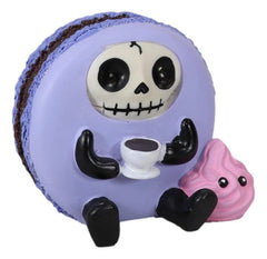 Furrybones Ronny The Lavender Purple Macaron With Coffee Cup Furry Bone Figurine-2