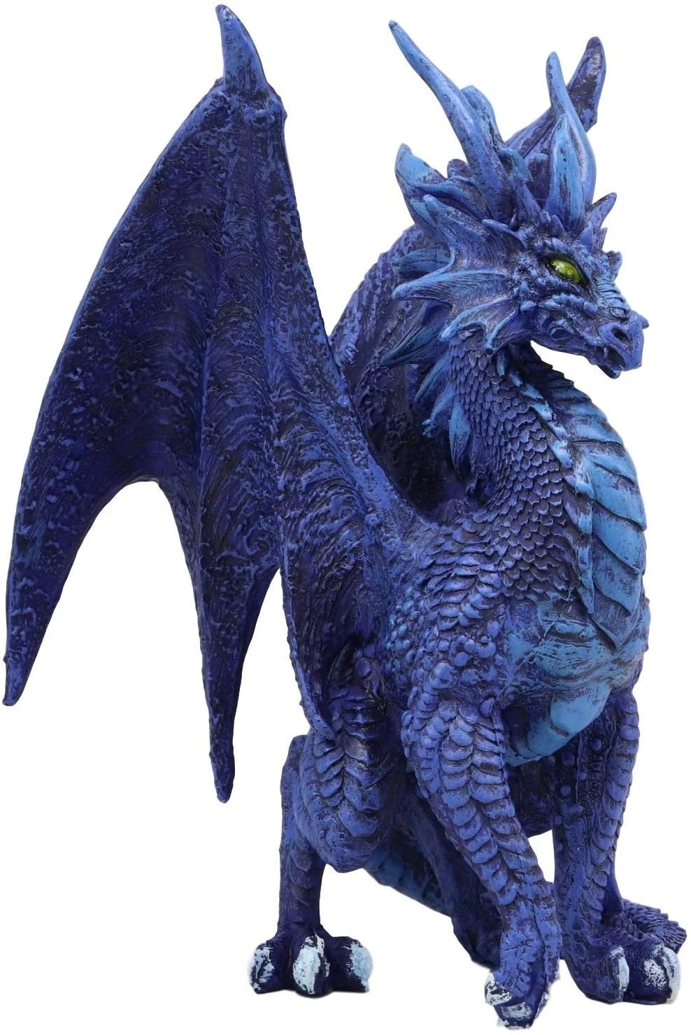 Ruth Thompson Fantasy Blue Check Mate Dragon With Majestic Horns Statue 9" Tall-5