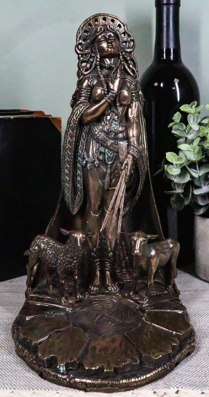 Celtic Goddess of Fire Brigid Statue Patroness Of Hope Poetry Livestock Healing-1