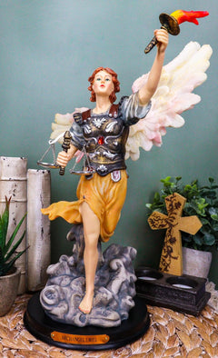 Byzantine Orthodox Catholic Church Archangel Saint Uriel Fire Of God Statue 13"H-1