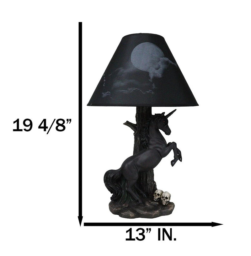Unicorn Table Lamp, Sculptural Fantasy Desktop Night Light with Starry Sky Shade, 19" Tall, Bedroom, Living Room, Kids Room, Office Desk, Home Decor, Magical Gift-5