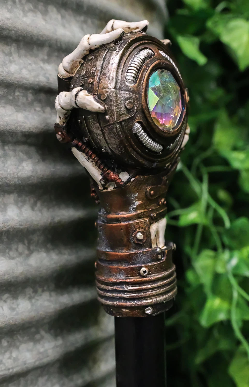 Steampunk Skeleton Hand Grasping The Evil Eye Swagger Stick Cane Party Staff 38"-7