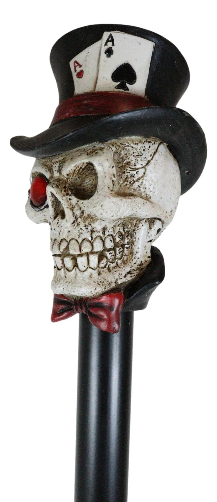 Casino Poker King Skull With Aces Top Hat Decorative Prop Cosplay Walking Cane-6