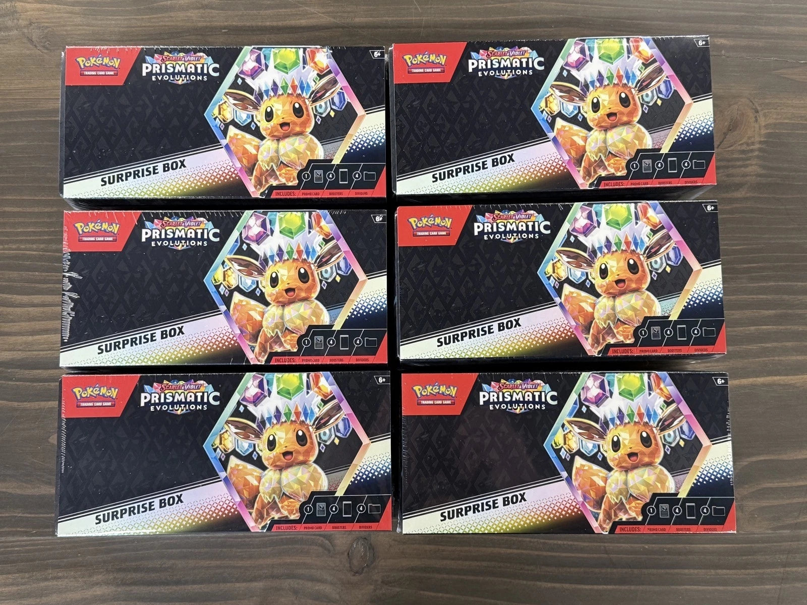 Pokemon Prismatic Evolution Surprise Box CASE (6 Boxes) Factory Sealed