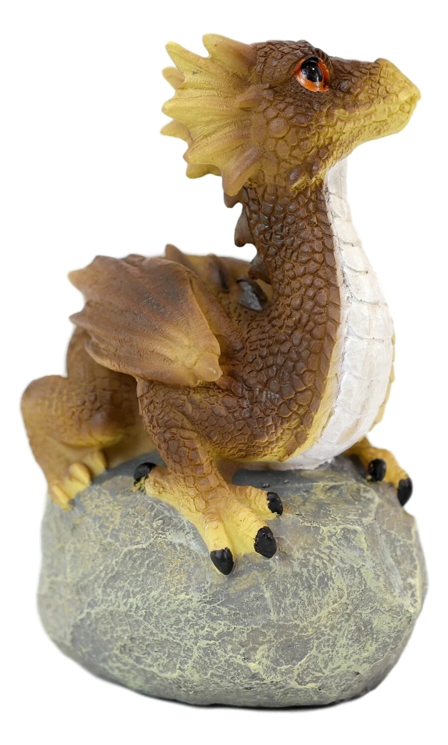 'Home is Where My Dragon is' Baby Dragon on Rock Resin Figurine 7.5" H-4