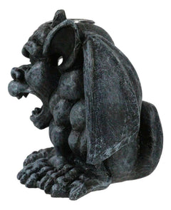 Crouching Gothic Horned Devil Chimera Gargoyle Backflow Incense Cone Burner-5