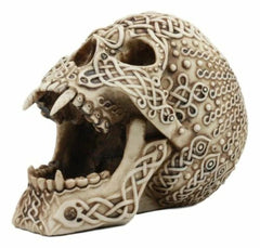 Celtic Knotwork Bloodlust Vampire Skull Ashtray Statue 7.5"L-6