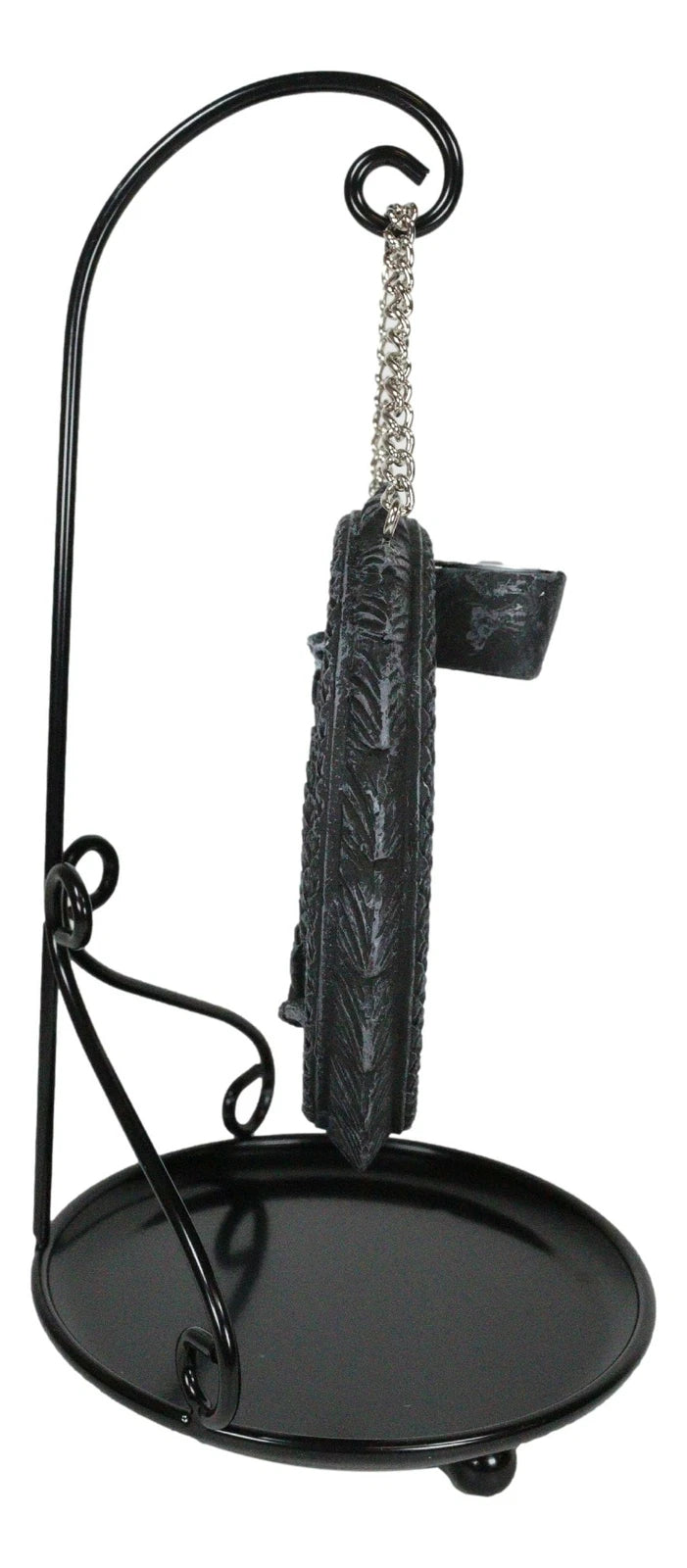 Medieval Ying Yang Dragons Aroma Waterfall Medal Backflow Incense Cone Burner-5