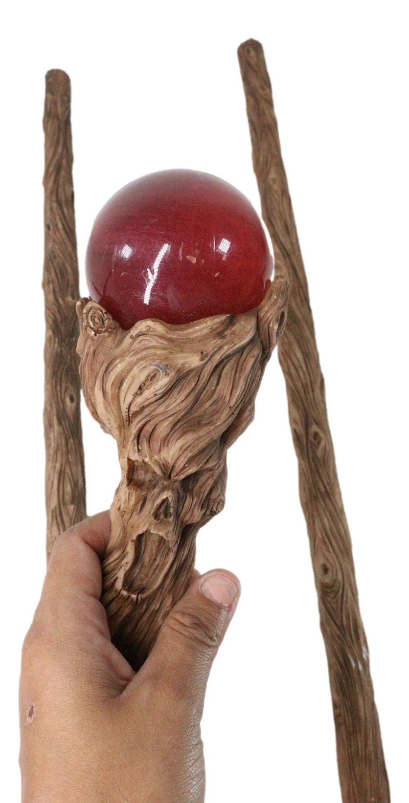 Twisted Tree Whispering Ghosts Skull Decorative 67"L Prop Cosplay Staff Cane-4