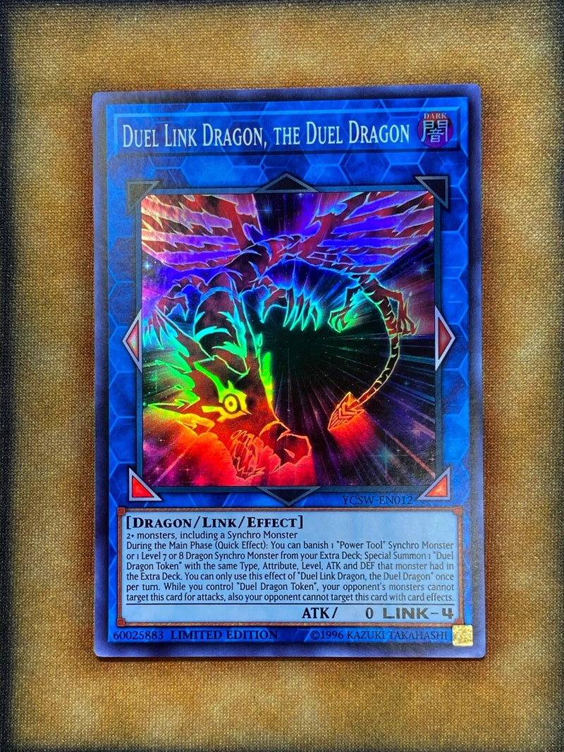 Yugioh Duel Link Dragon, The Duel Dragon YCSW-EN012 Super Rare PRIZE CARD NM (2)-1