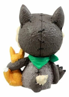 Furrybones Big Bad Wolf Figurine 3.5"H Hooded Wolfgang Costume Skeleton Monster-5