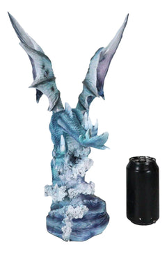 Large Flying Sea Dragon Statue 16.5"Long Mythical Fantasy Ocean Dragon Lord-8