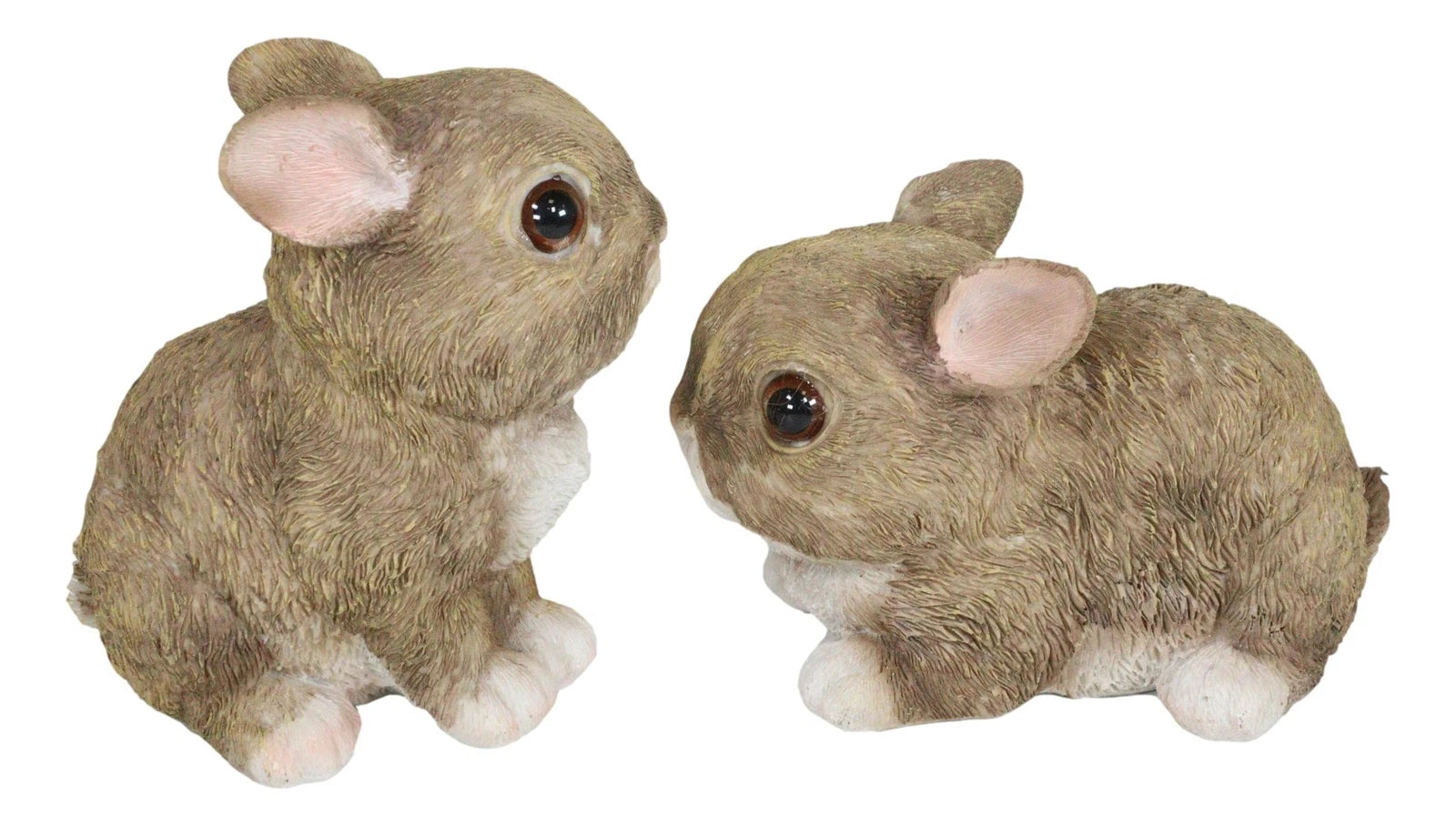 Set Of 2 Whimsical Cute Baby Bunny Rabbits Pet Pal Fairy Garden Figurines-4