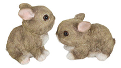 Set Of 2 Whimsical Cute Baby Bunny Rabbits Pet Pal Fairy Garden Figurines-4