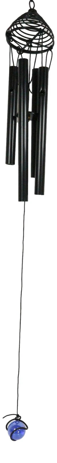 Witchcraft Black Cat On Purple Crescent Moon Stained Glass Wind Chime Suncatcher-1