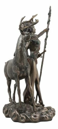 Greek Roman Goddess Of The Hunt Moon And Nature Diana With Stag Statue Artemis-5