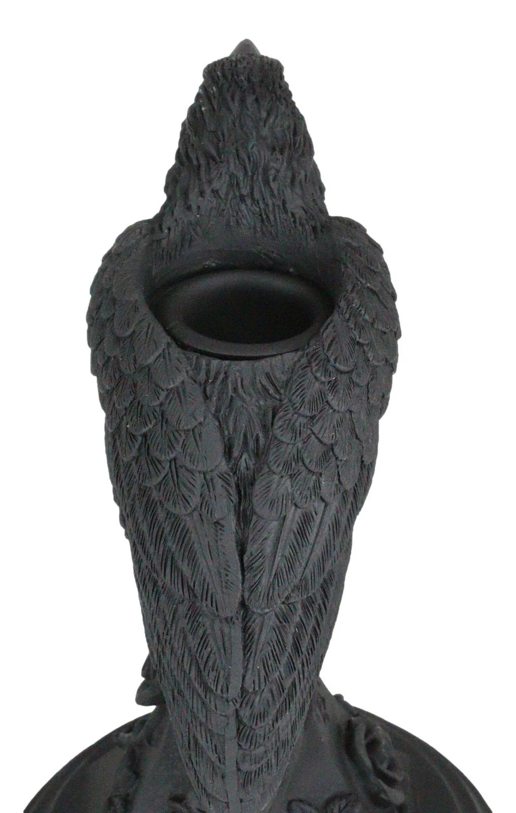 Gothic Poe Raven Crow Black Rose Skull Tombstone Tea Light Votive Candle Holder-5