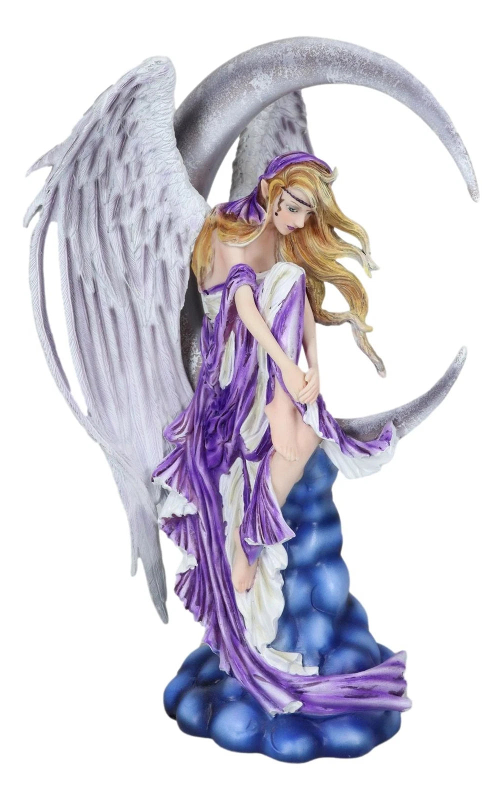 Large Celestial Crescent Moon Dreamer Fairy Statue 12"H Nene Thomas Figurine-7