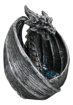 Ancient Wise Dragon Flame Protecting Rune Crystals Backflow Cone Incense Burner-5