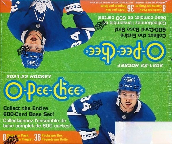 2021/22 Upper Deck OPC Hockey MASSIVE 36ct Factory Sealed Retail Box-288 Cards