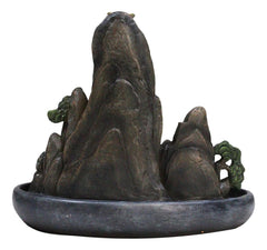 Eastern Feng Shui Tranquil Zen Rocky Mountain Range Backflow Cone Incense Holder-6