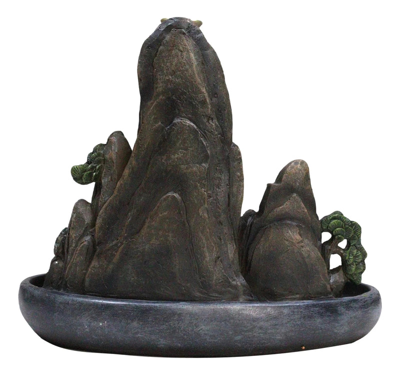 Eastern Feng Shui Tranquil Zen Rocky Mountain Range Backflow Cone Incense Holder-6