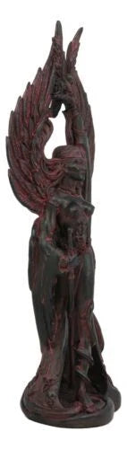 Morrigan Statue, 12" Celtic War Goddess Phantom Queen Triple Goddess Valkyrie Figurine for Shelf, Mantle, Home, or Gothic Fantasy Decor-6