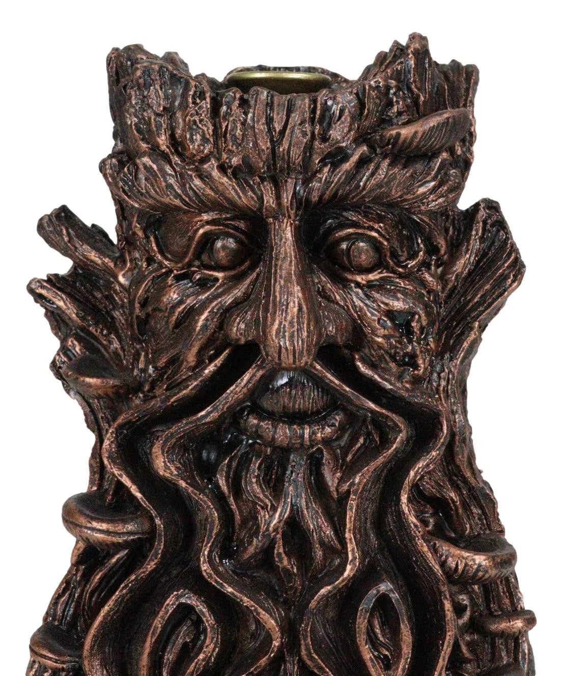 Greenman Tree Man God Forest Ent Waterfall Smoke Backflow Incense Cone Burner-4