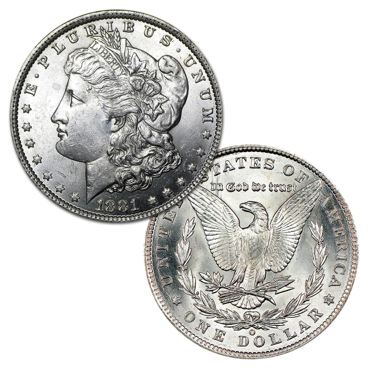 1881 O Morgan Silver Dollar $1 Brilliant Uncirculated BU 90% Silver-1